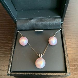 Real Pink Freshwater Pearl Set